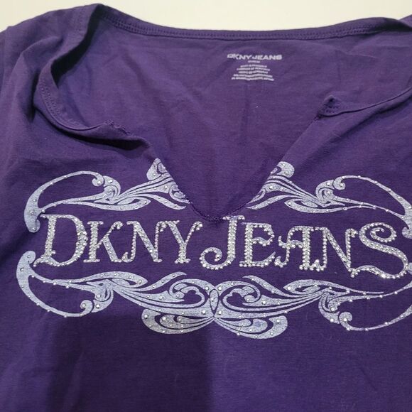 DKNY Rhinestone Women's Top Size Medium - Picture 2 of 7